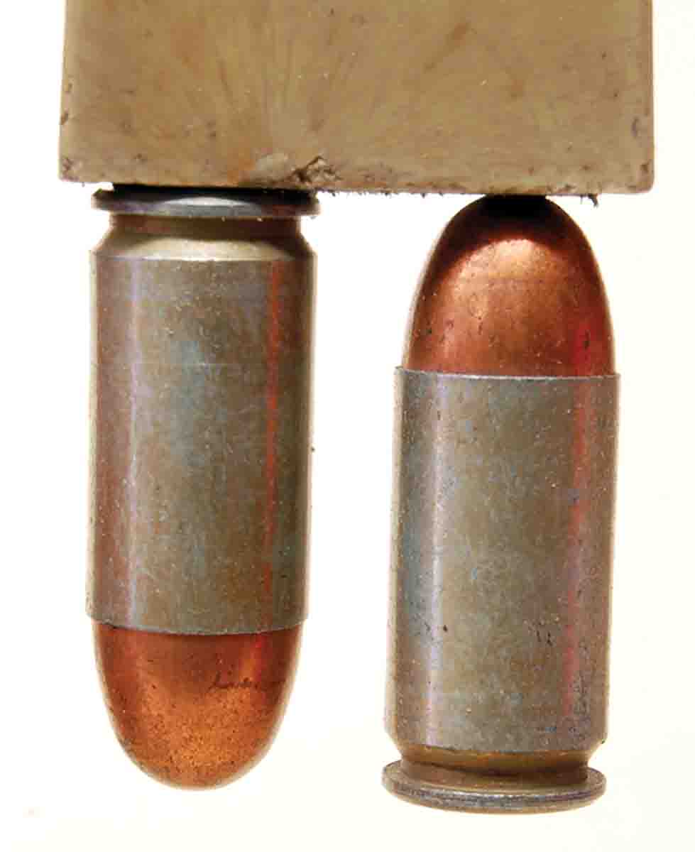 All steel-cased .45 ACP ammunition loaded by Evansville also had copper-coated steel bullet jackets as this magnet shows.